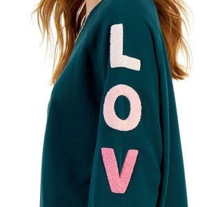 Rebellious One Blue and Pink Oversized Long Sleeve Hoodie